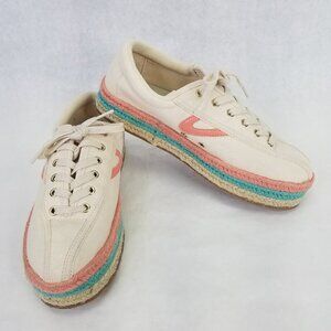 Tretorn Nylite Plus Espadrille Sneaker Women 7.5 Platform Nautical Beach Preppy